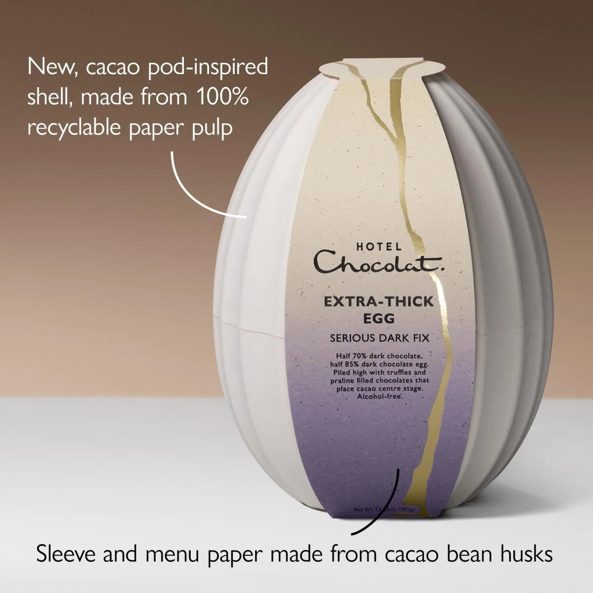 Hotel Chocolat Chocolate Easter Egg, Easter 2026 - Dark Chocolate Easter Egg - Filled with our best loved truffles