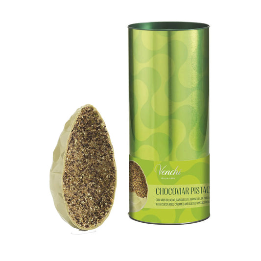 Venchi - Chocoviar Pistachio Chocolate Egg, White Chocolate and Pistachio Paste, No Surprise, Gluten Free, Venchi Easter Collection