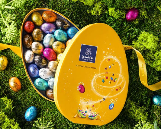 Leonidas Belgian Chocolates Easter Egg Box Collection | 30 Assorted Delicious Mini Easter Eggs | 19 Different Flavours
