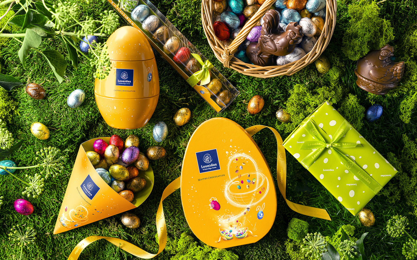 Leonidas Belgian Chocolates Easter Egg Box Collection | 30 Assorted Delicious Mini Easter Eggs | 19 Different Flavours