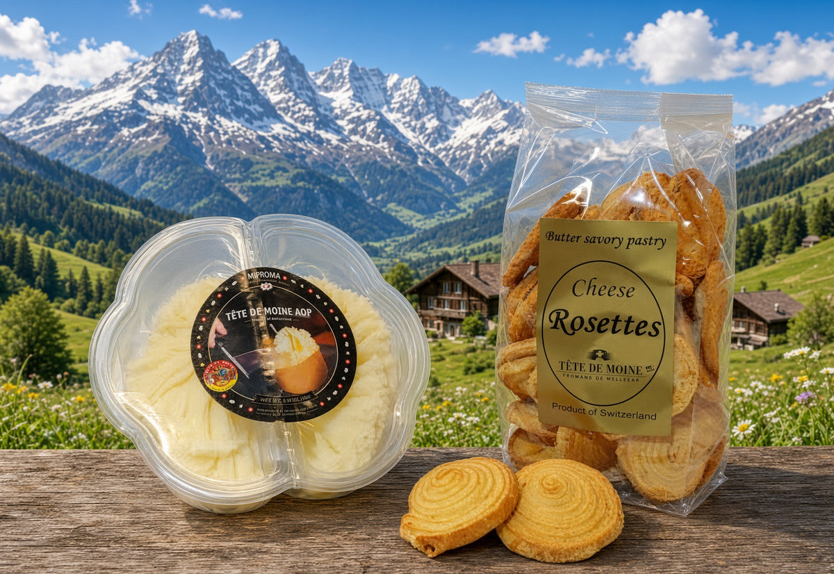 Emmi Tête de Moine AOP Cheese Rosettes — Optional Rosette Crackers