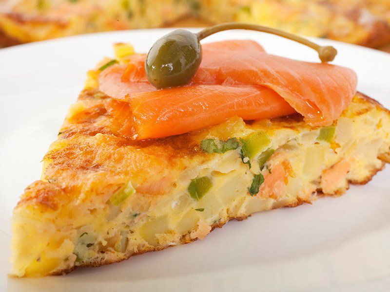 Smoked Salmon Quiche Frittata, 9”