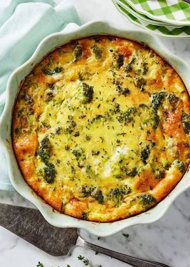 Crustless Quiche with Broccoli & Gruyère, 9”