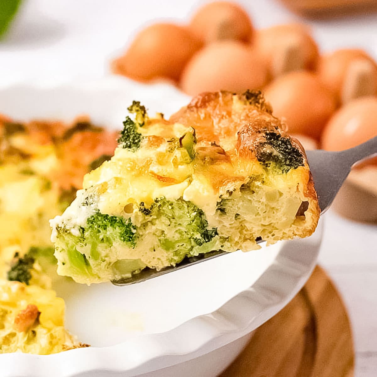 Crustless Quiche with Broccoli & Gruyère, 9”