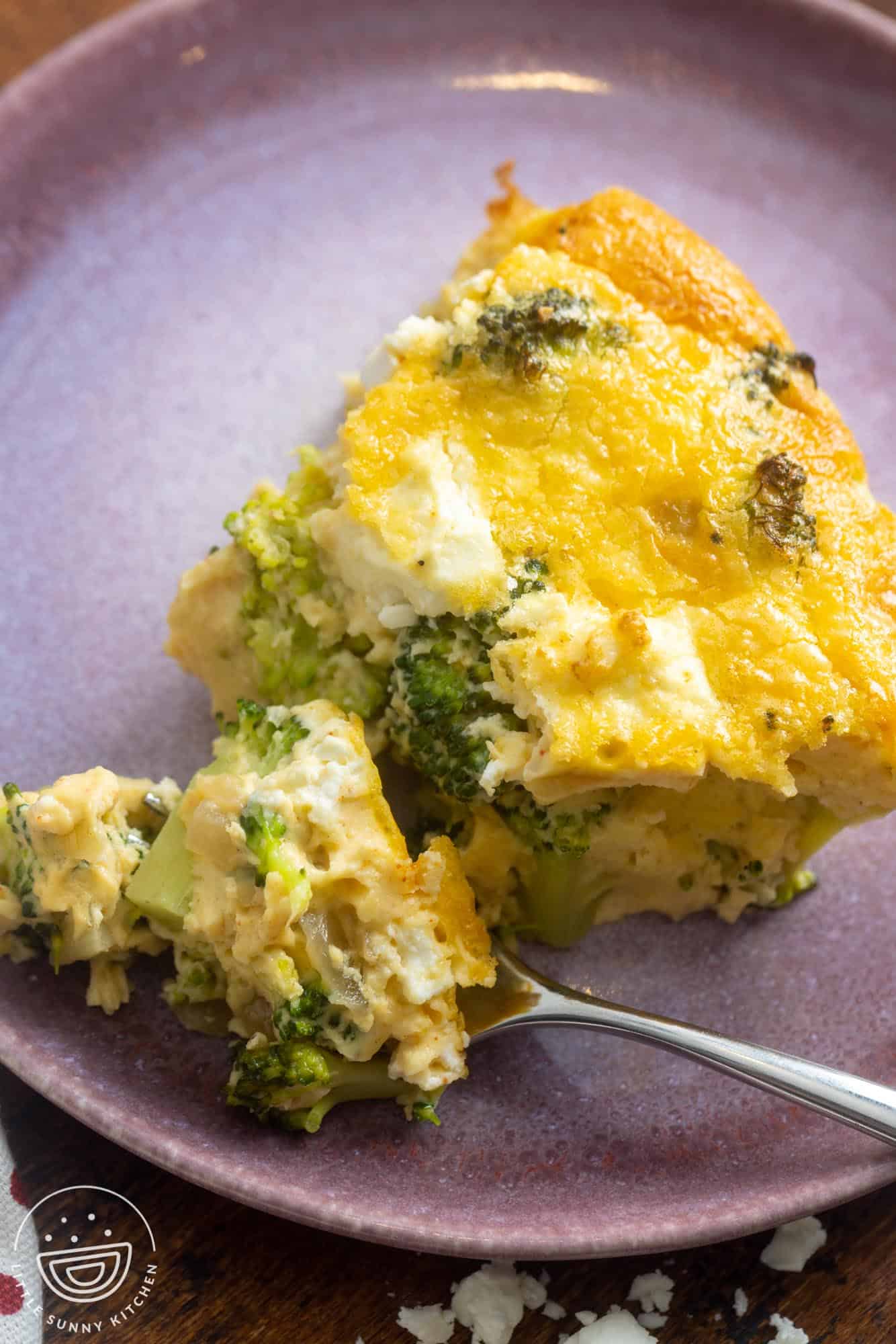 Crustless Quiche with Broccoli & Gruyère, 9”
