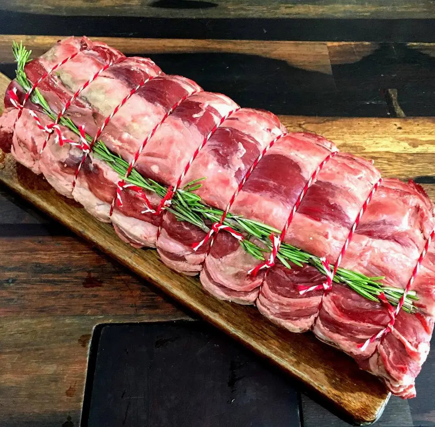 Stuffed Lamb Roast with Garlic & Rosemary