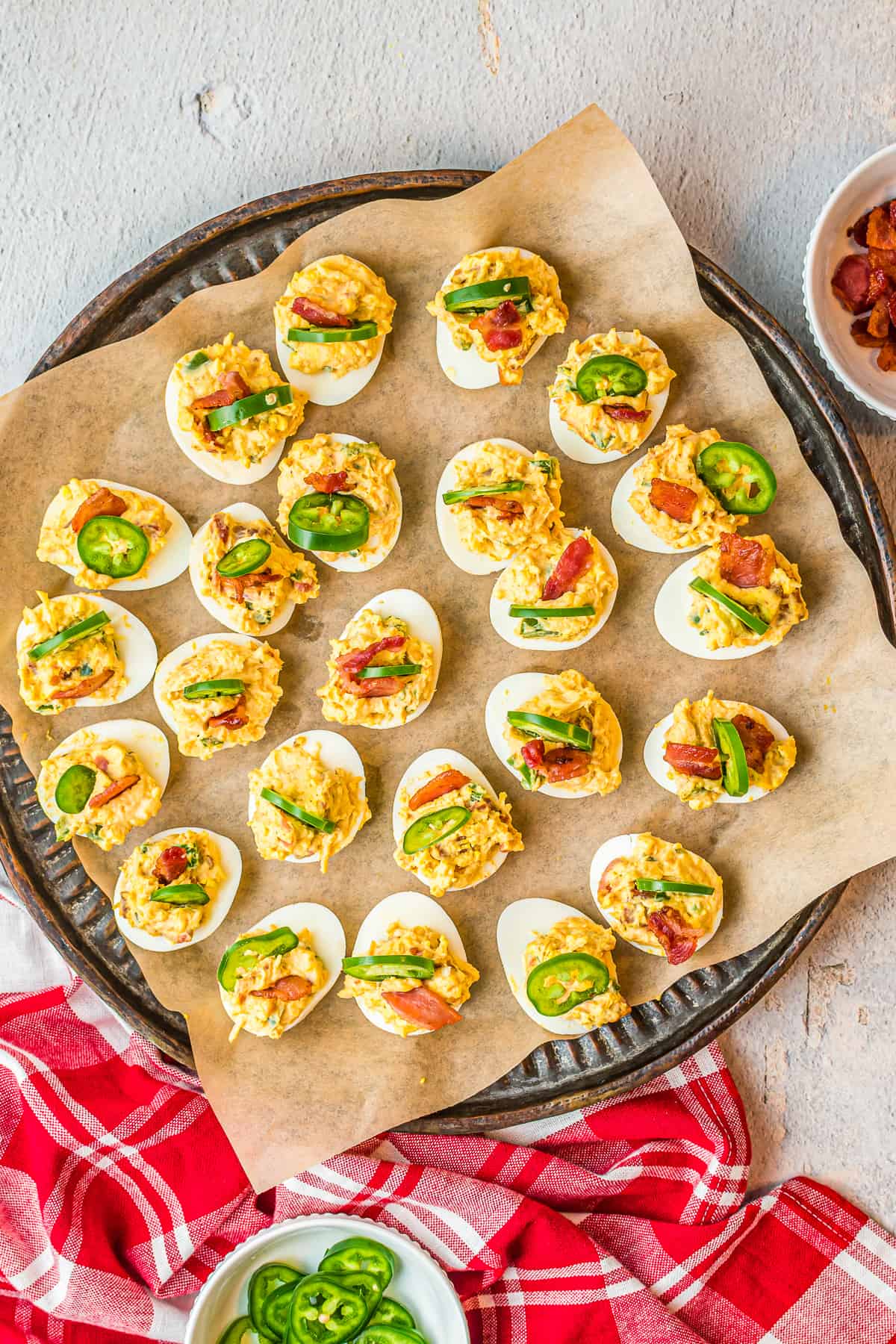 Fresh Deviled Eggs, Traditional and Jalapeño Popper - includes 24