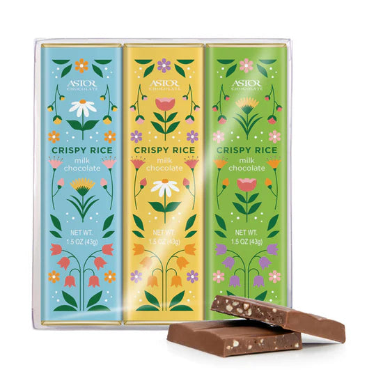 Spring Crispy Rice Milk Chocolate Bar - Pack of 3
