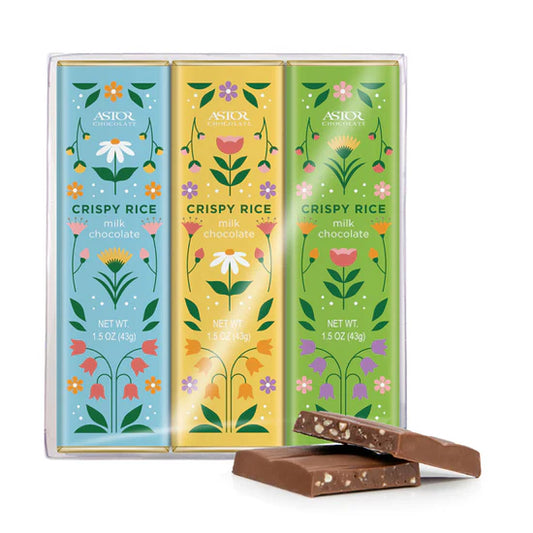 Spring Crispy Rice Milk Chocolate Bar - Pack of 3