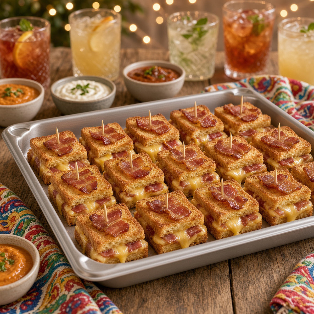 Mini Bacon Grilled Cheese Sandwiches - Les Chateaux de France - 90/Case