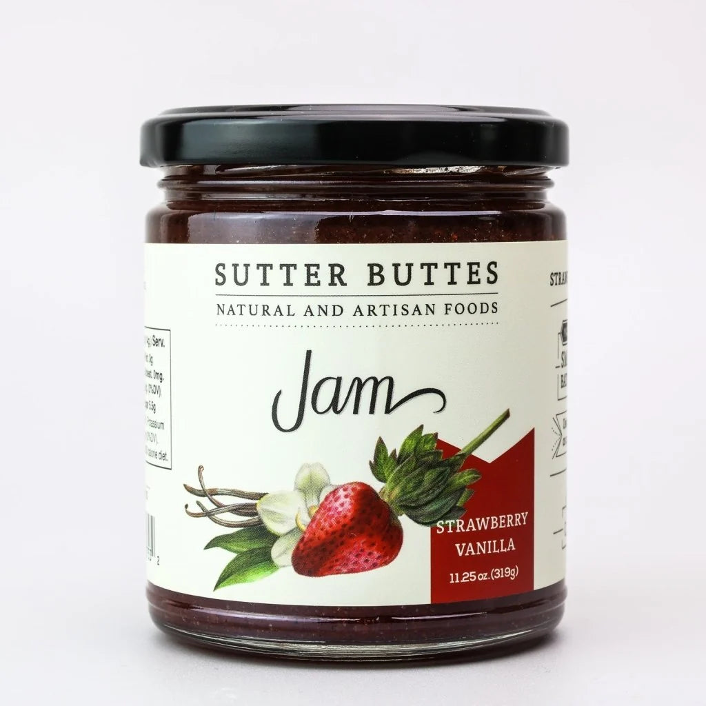 Organic Strawberry Vanilla Bean Jam | Small-Batch Artisan Preserve