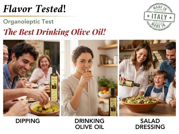 Papa Vince Bread Dipping Gift Set – Italian Extra Virgin Olive Oil & 3 Seasoning Spices for Bread Dipping, Tasting & Appetizers