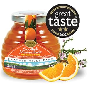 Heather Hills Farm Scottish Marmalade with Heather Honey, 11.6 oz - Handmade Fine-Cut Orange Marmalade Jam