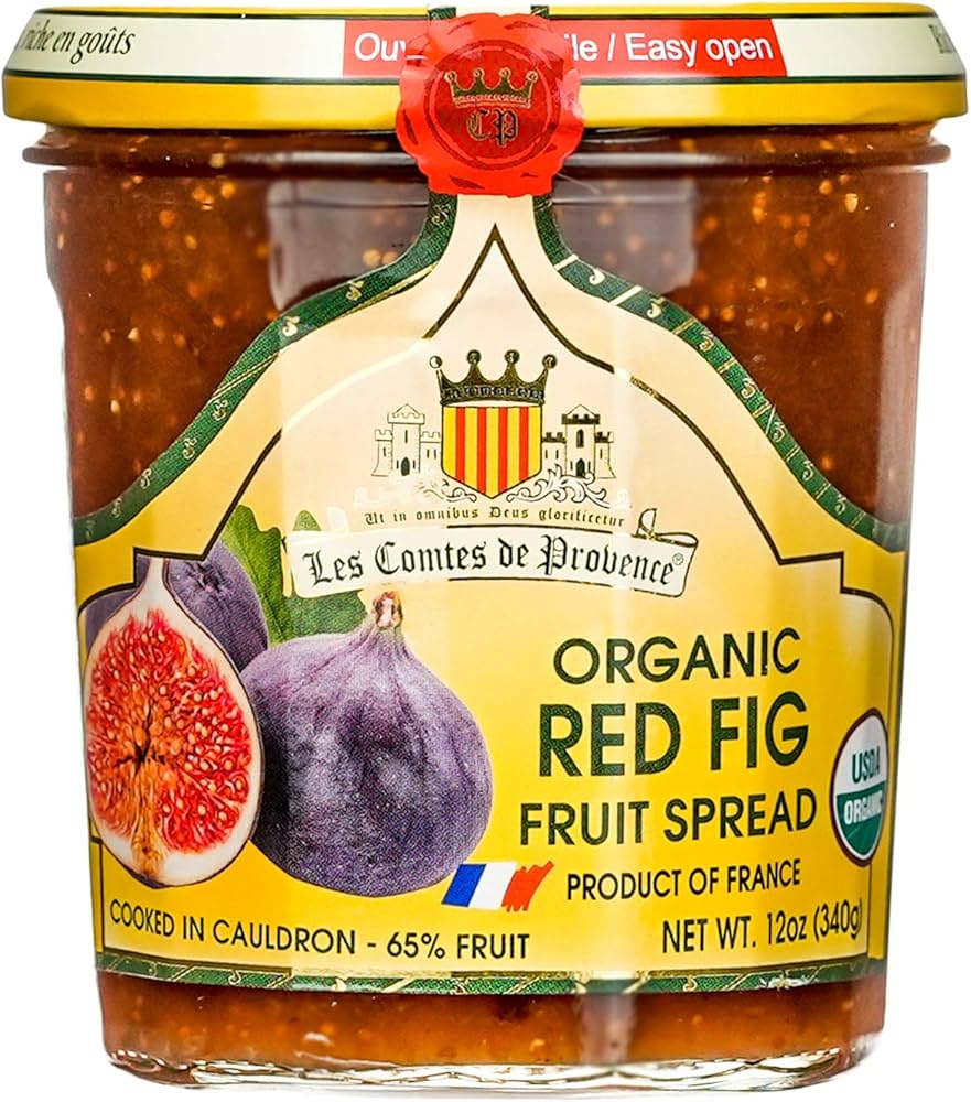 Organic Fig Jam Spread Preserves – Made in France Traditional Jam Non GMO, Gluten Free, 12 oz