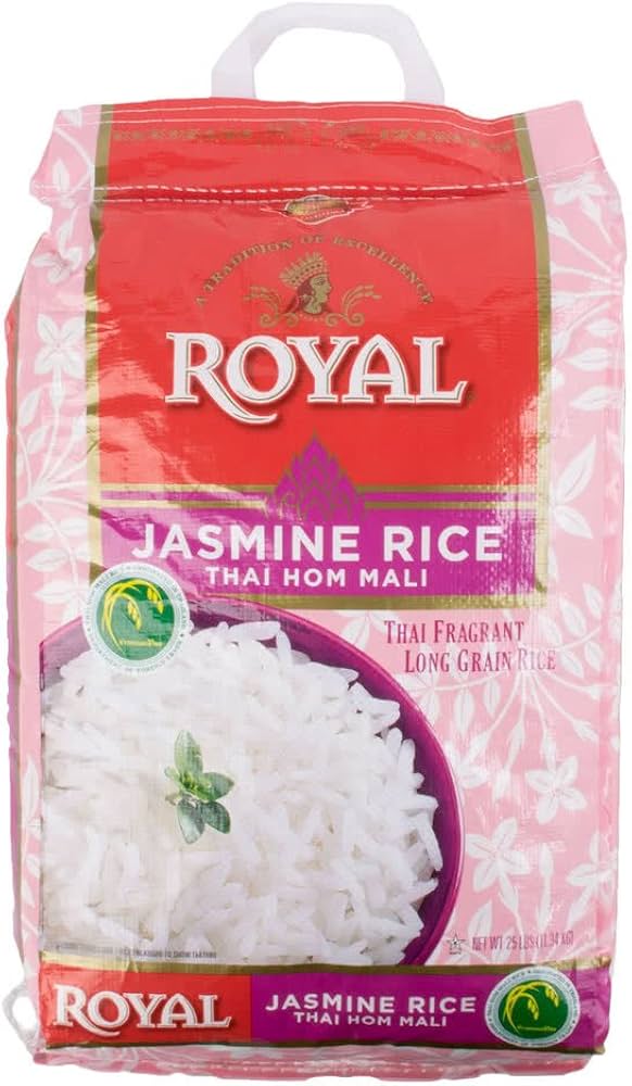 Royal Thai Premium Jasmine White Rice - Kosher, Non-GMO - 25 lb