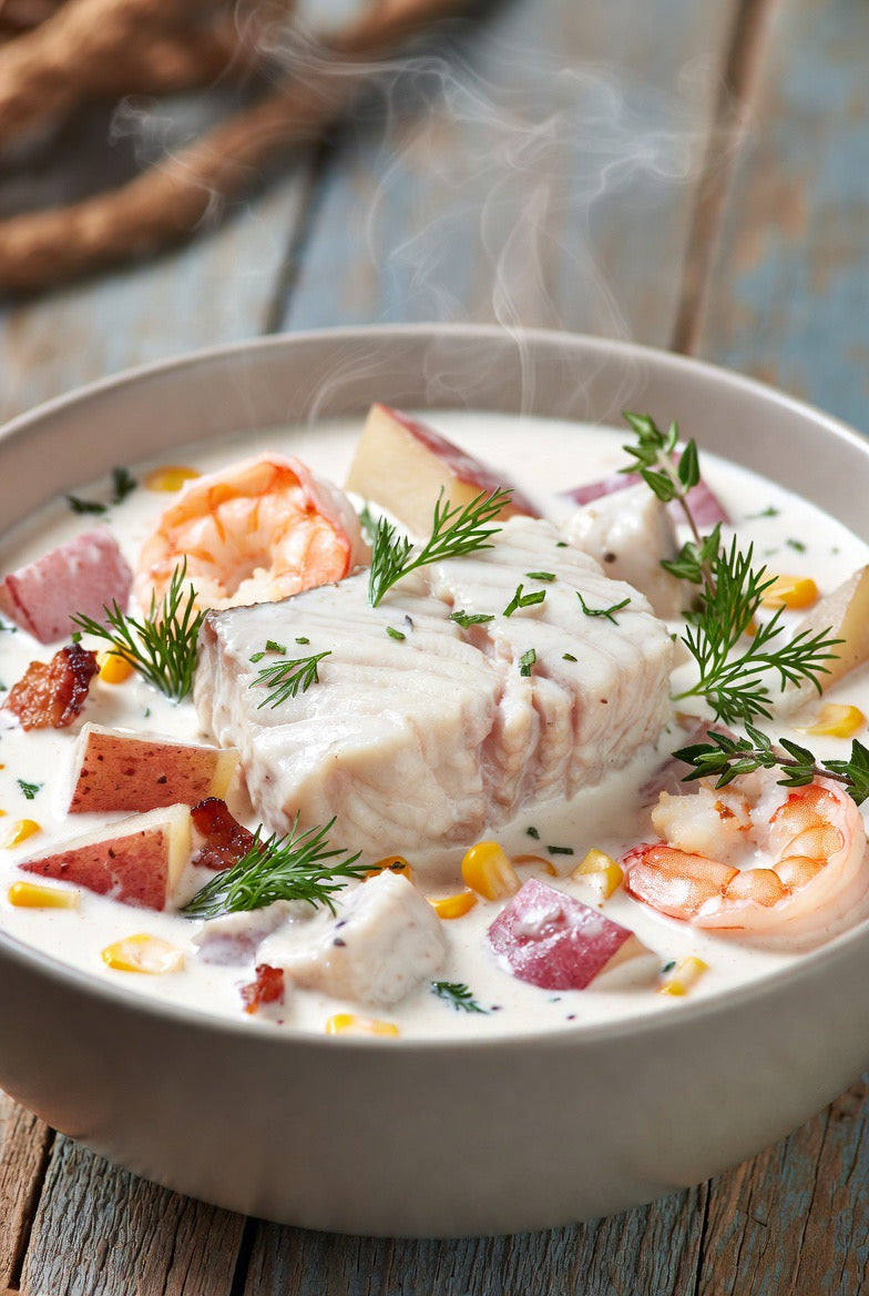 Fresh Grouper and Shrimp Chowder