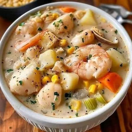 Fresh Grouper and Shrimp Chowder