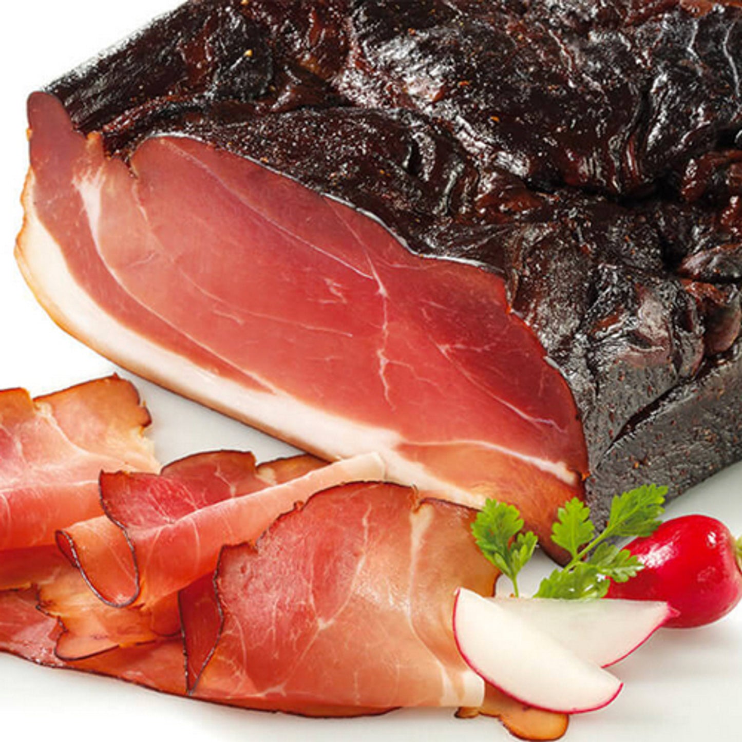 German Schwarzwälder Schinken Sliced Smoked Black Forest Ham, Adler