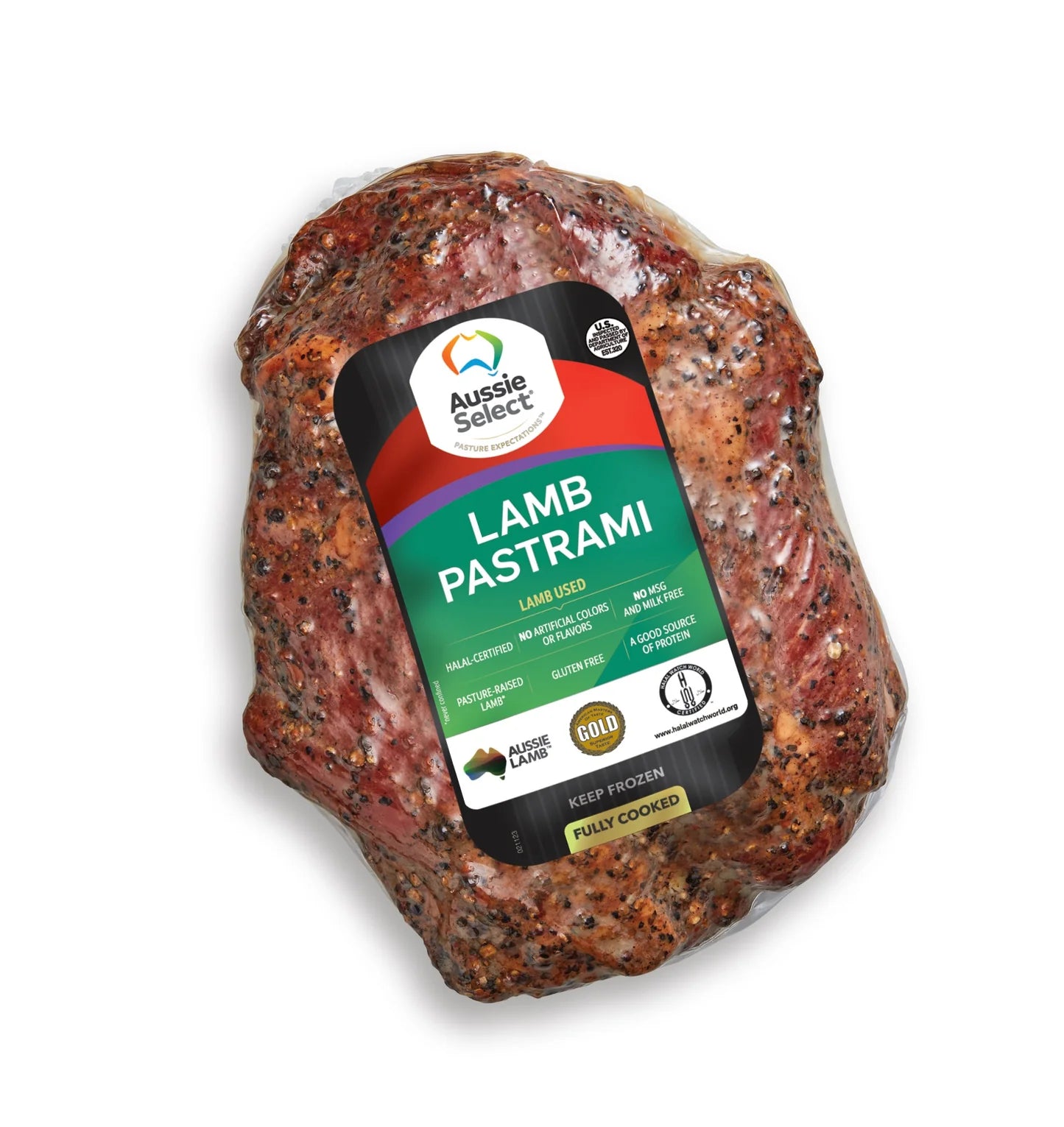 Lamb Pastrami Roast - Pasture Raised, Fully Cooked, Grass-Fed, Halal - 2.4 lb