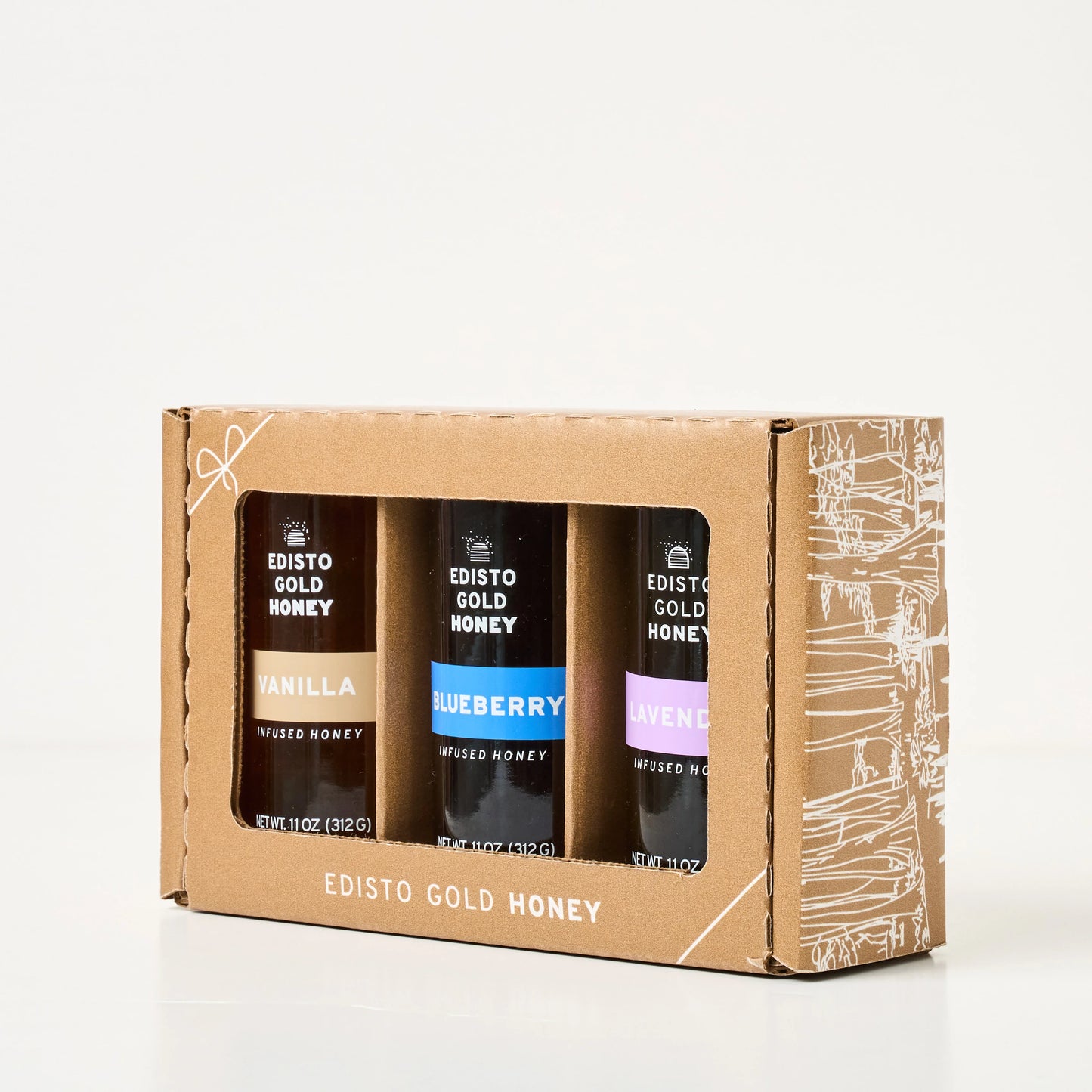 Edisto Gold Honey – Lavender, Vanilla & Blueberry Infused Raw Honey 3-Pack Gift Set
