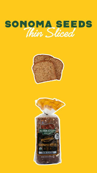 Alvarado Street Bakery Thin Sliced Sprouted Wheat Sonoma Seeds Bread - 6/Case