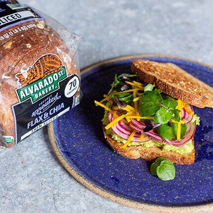 Alvarado Street Bakery Thin Sliced Sprouted Wheat Flax And Chia Bread - Pack of 6