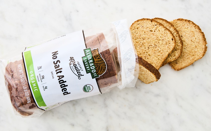 Alvarado Street Bakery Organic Sprouted Whole Wheat, No Salt Added Bread - 6/Case