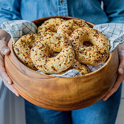 Alvarado Street Bakery Organic Sprouted Everything Bagels - 6/Case