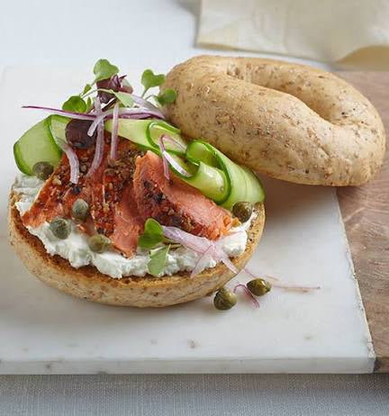 Alvarado Street Bakery Organic Sprouted Onion Poppyseed Bagels - 6/Case