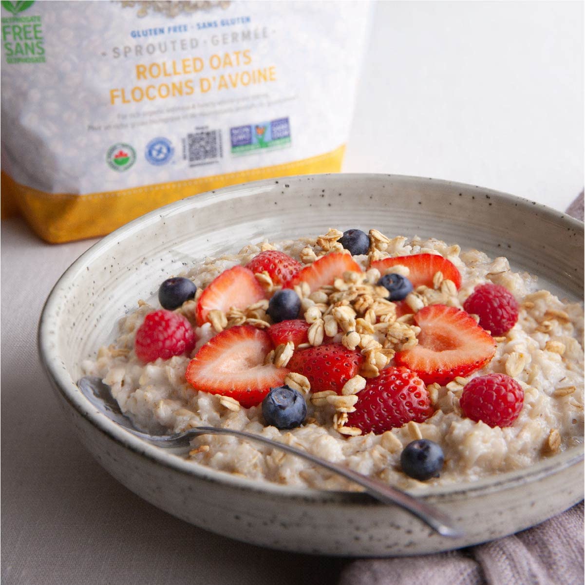 One Degree Organic Foods Sprouted Rolled Oats, USDA Organic, Non-GMO Gluten Free Oatmeal