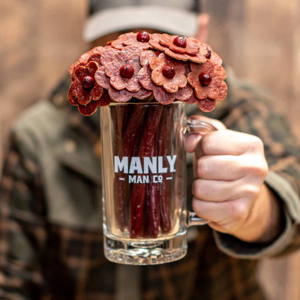 Beef Jerky Flower Bouquet & Beer Mug