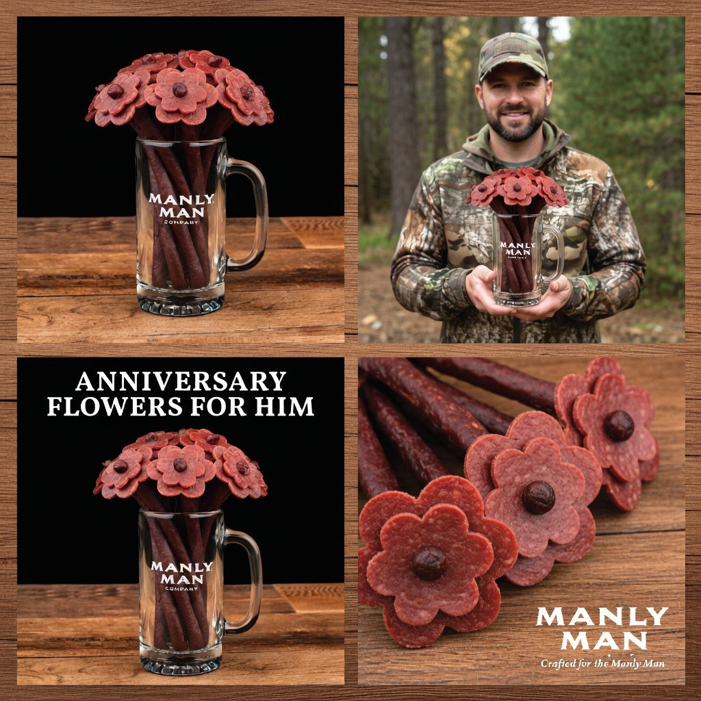 Beef Jerky Flower Bouquet & Beer Mug