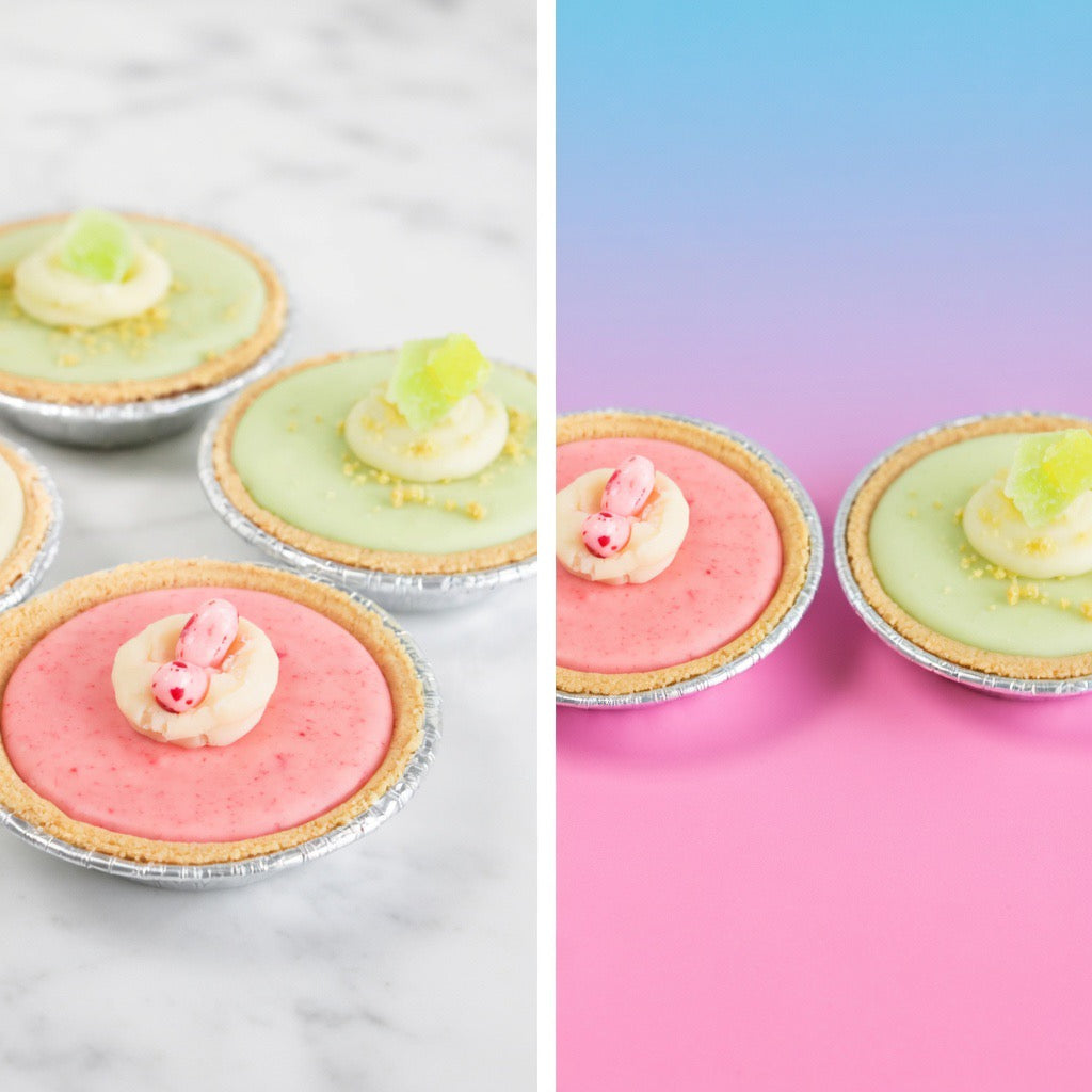 Strawberry and Key Lime Fudge Tarts - includes 6