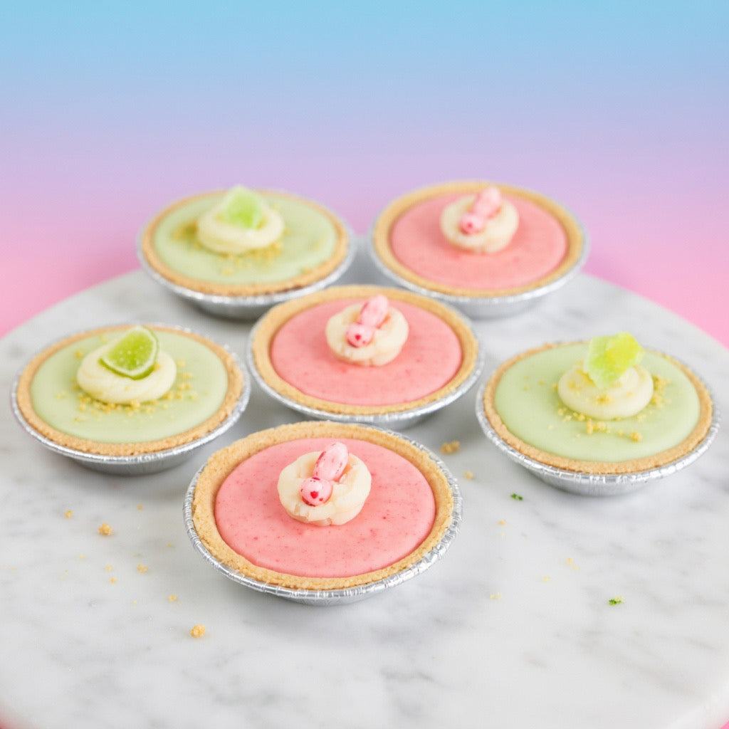Strawberry and Key Lime Fudge Tarts - includes 6
