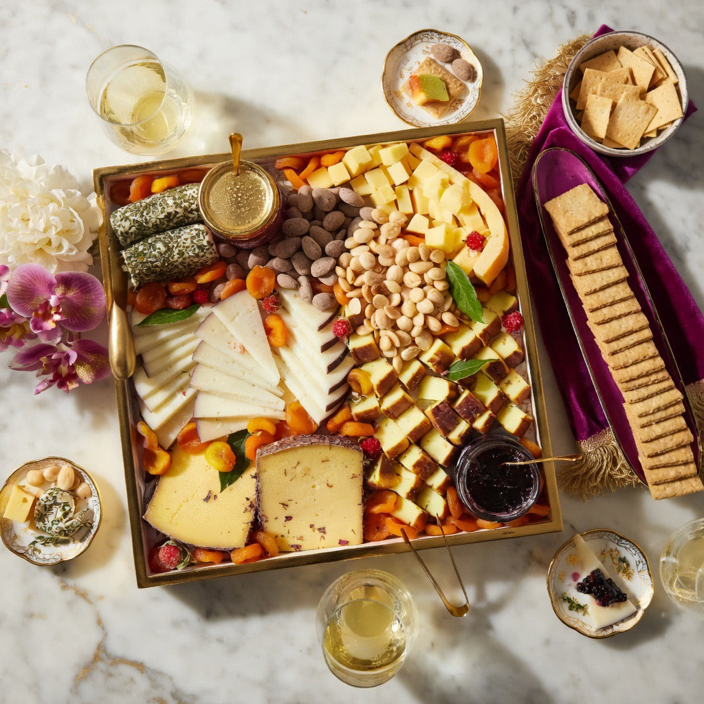 Sun-Kissed Spring Bloom Cheese Board, Serves 15 to 20