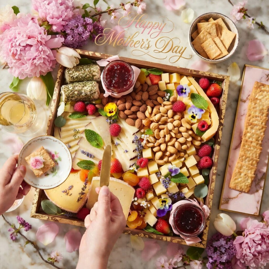 Sun-Kissed Spring Bloom Cheese Board, Serves 15 to 20