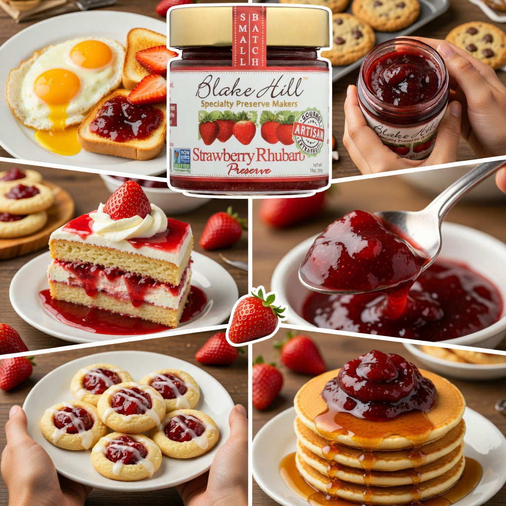 Blake Hill Preserves Strawberry & Rhubarb Preserves, 10 oz
