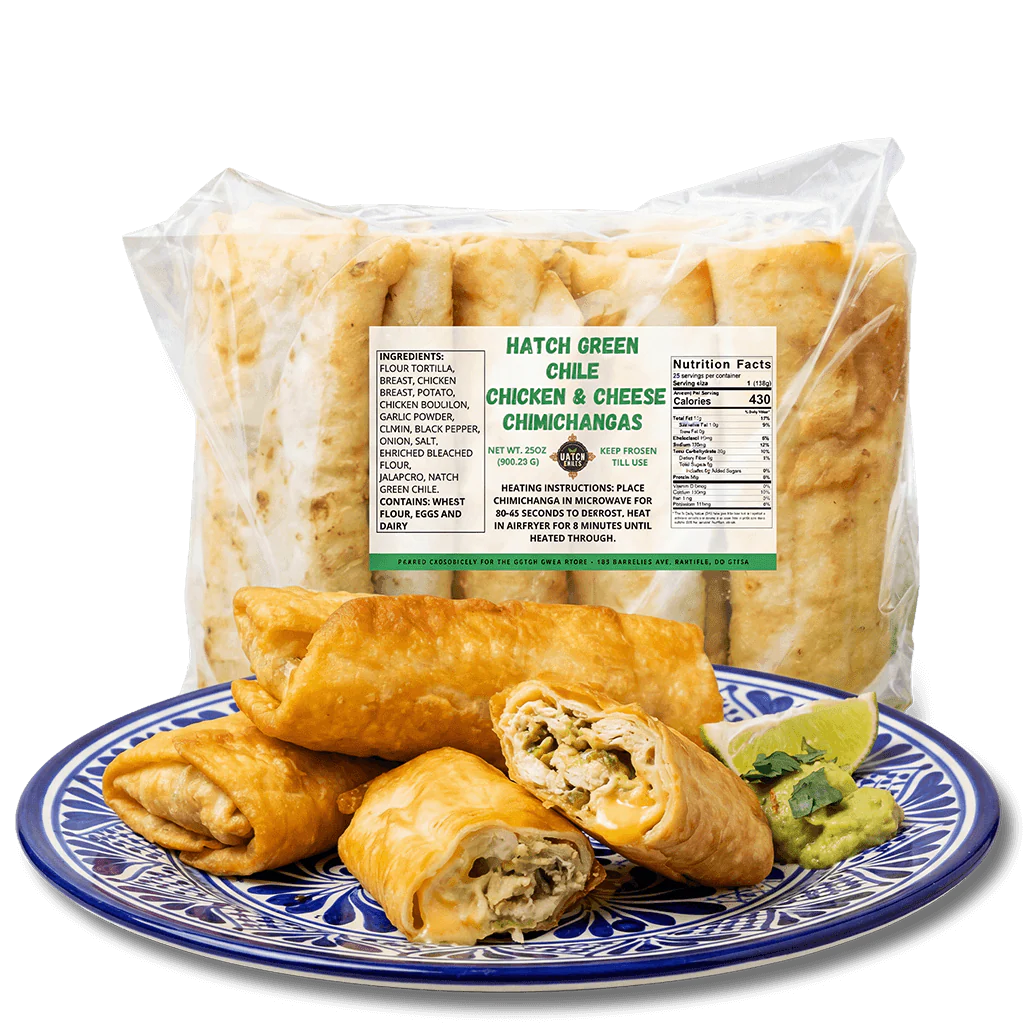 Our Flame-Roasted Hatch Green Chile Favorites, Tamales & Chimichangas