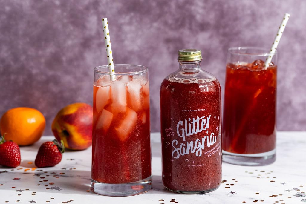 Glitter Cocktail Box: 3 of Our Glitter-Infused Mixers - Glitter Sangria, Glitter Mimosa & Glitter Simple Syrup