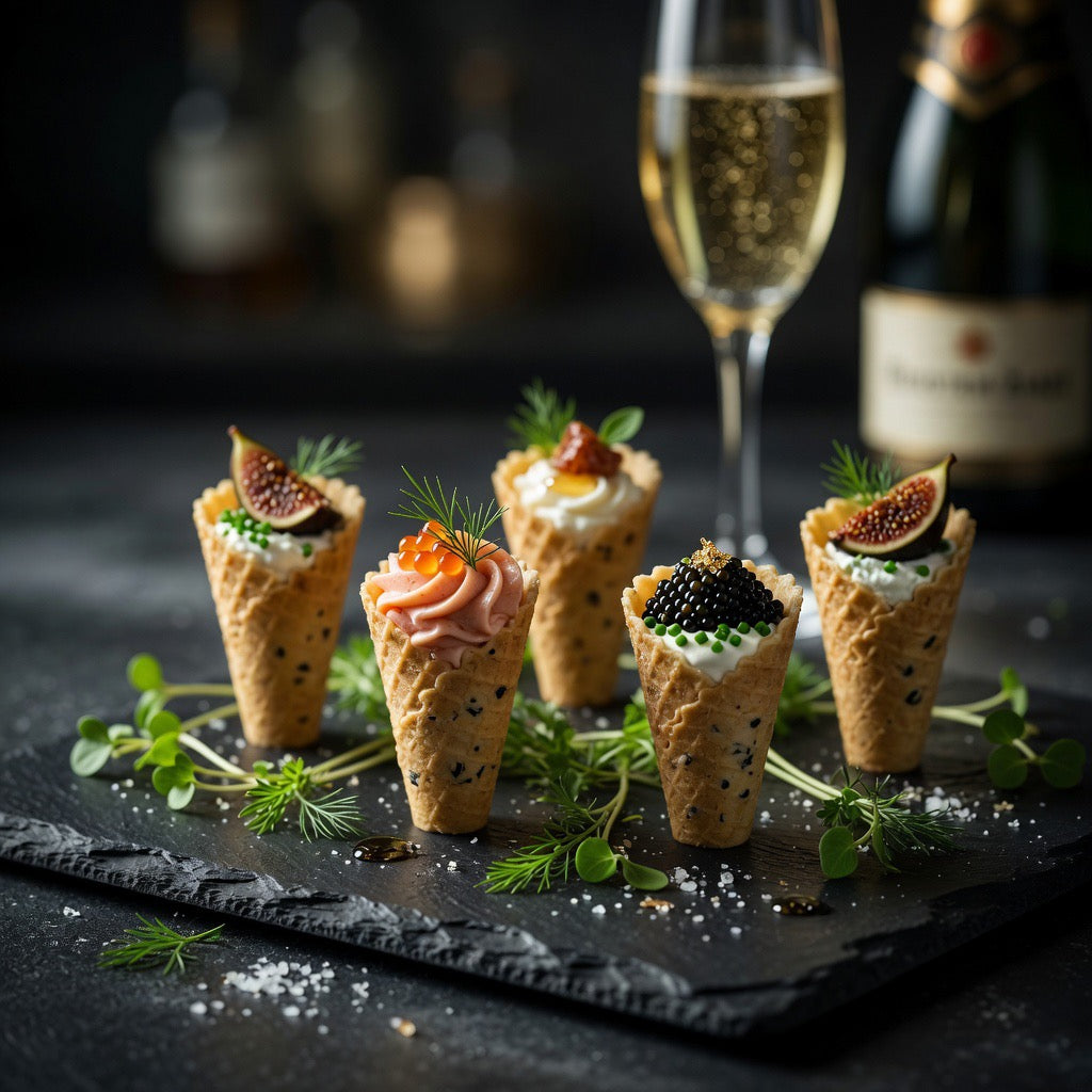 Black Sesame Seed Mini Cones 2.9" – Pack of 15
