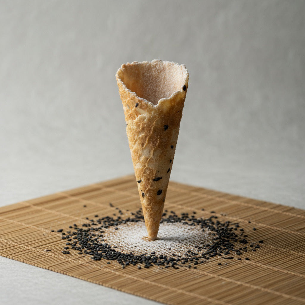Black Sesame Seed Mini Cones 2.9" – Pack of 15
