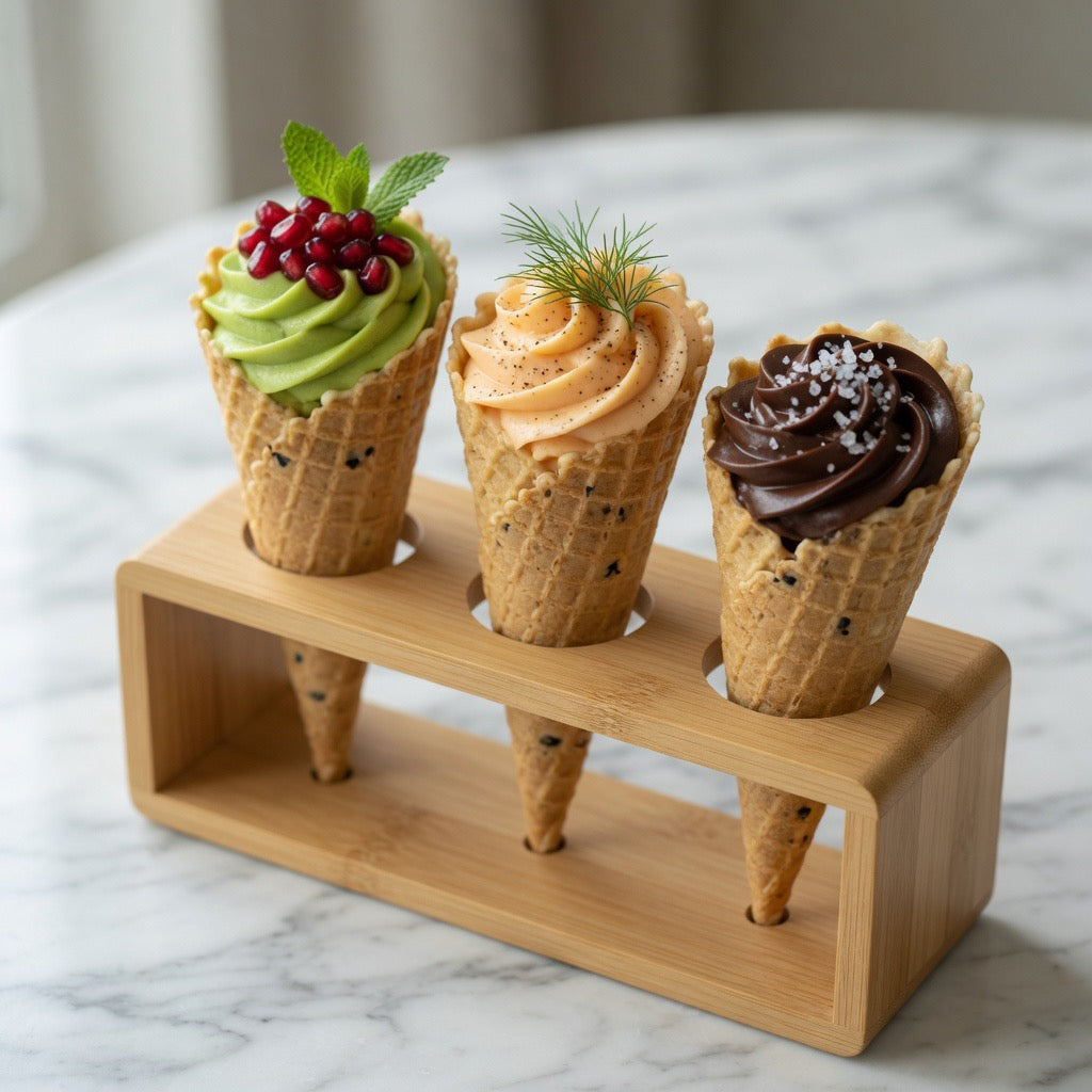 Black Sesame Seed Mini Cones 2.9" – Pack of 15