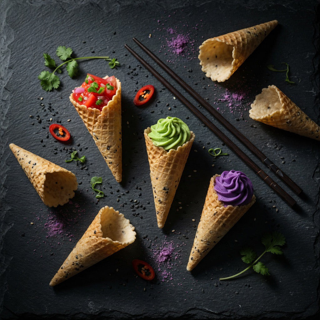 Black Sesame Seed Mini Cones 2.9" – Pack of 15