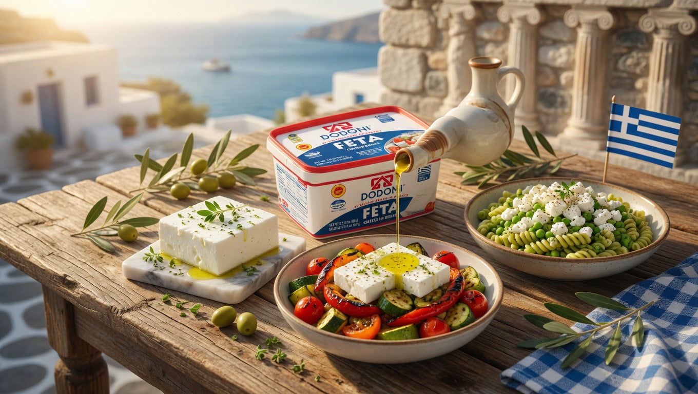 Feta Cheese, Dodoni - 14 oz Tub