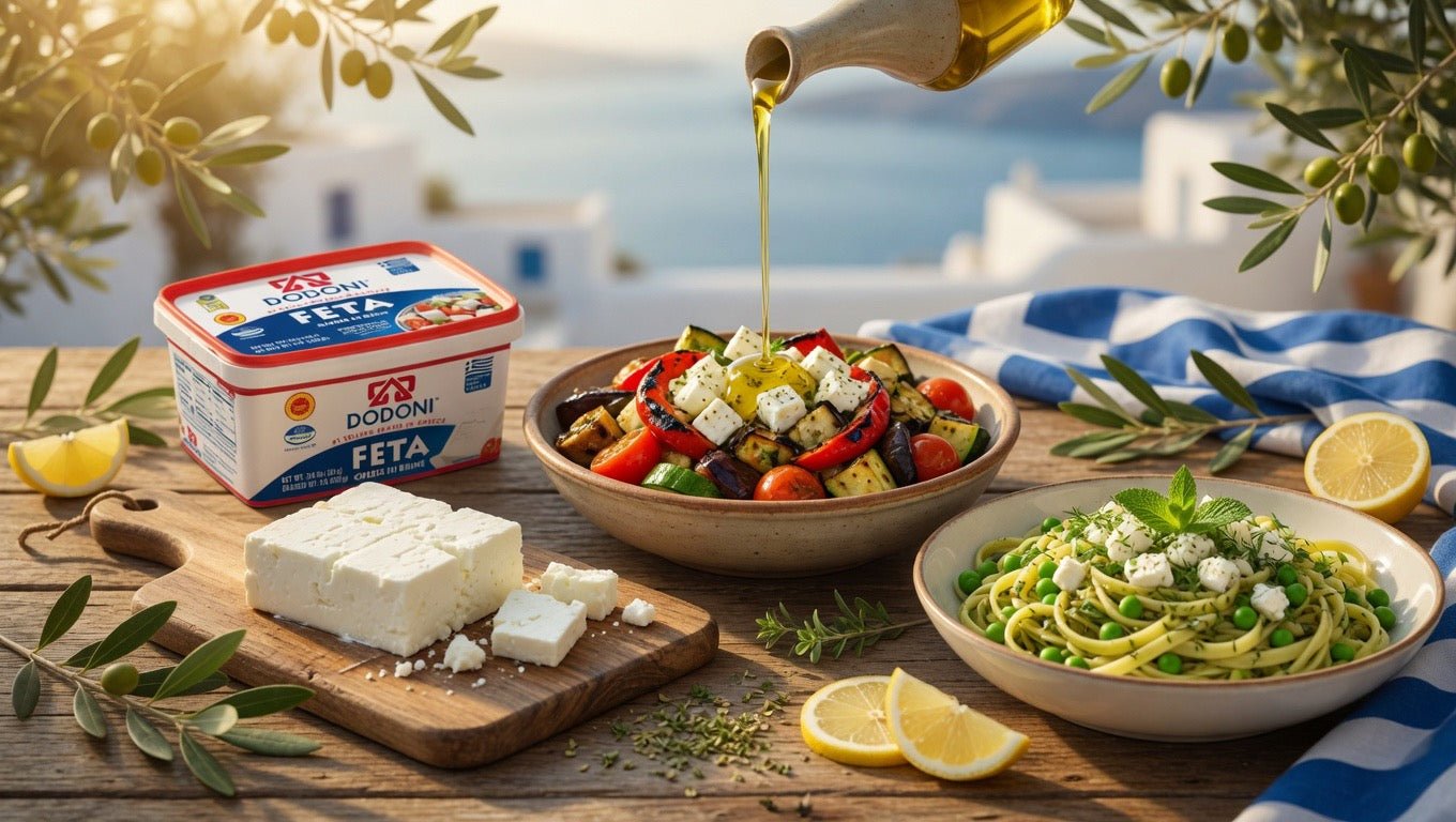 Feta Cheese, Dodoni - 14 oz Tub