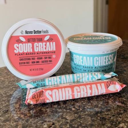 Never Better Plant-Based Sour Cream Pouches – Pack of 25 Single-Serve 1 oz Packets