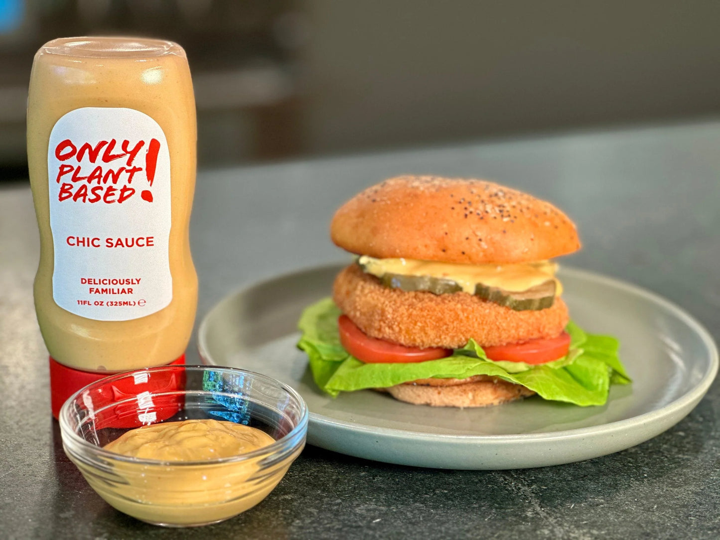 Only Plant Based Vegan Chic Sauce Squeeze Bottles - Pack of 2