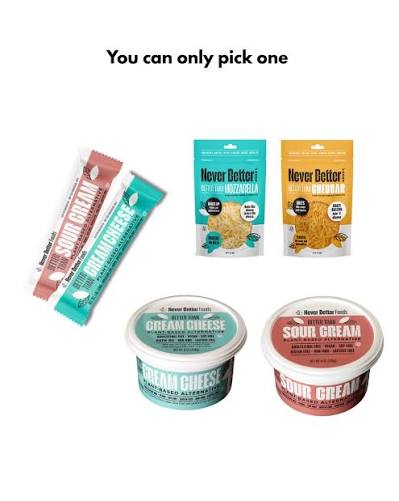 Never Better Plant-Based Sour Cream Pouches – Pack of 25 Single-Serve 1 oz Packets