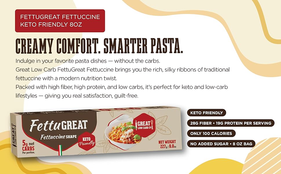 Great Low Carb Pasta Fettuccine 8oz