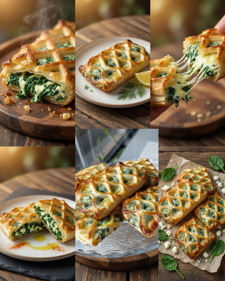 Flaky Buttery Feta Spinach Cream Bombs